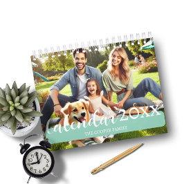 2025-Anpassningsbarnas foto Modern Script-kalender Kalender