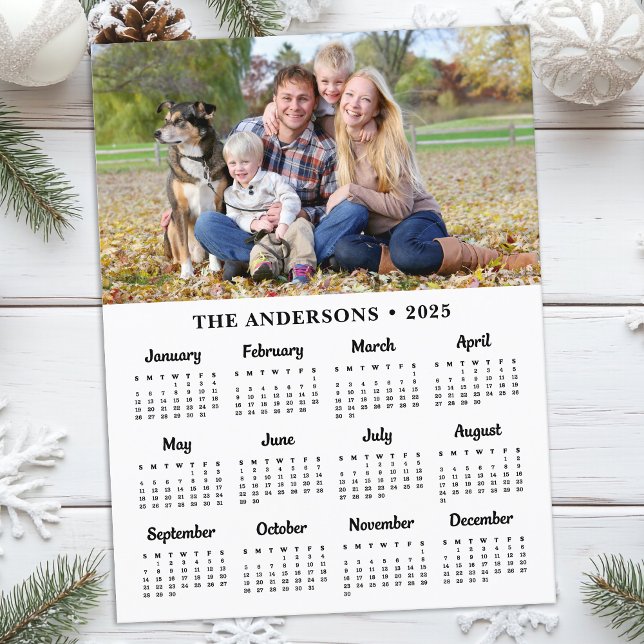 2025-Anpassningsbarnas fotomodern familjekalender  Helg Vykort (Skapare uppladdad)