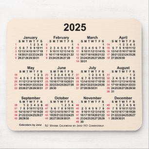 2025 Antique White 52 Weeks ISO Calendar av Janz Musmatta