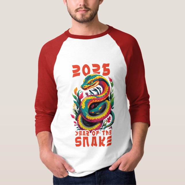 2025 år för ormen t shirt (Framsida)