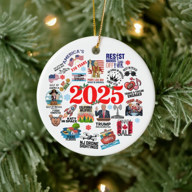 2025 Årets omprövning av julklapp Julgransprydnad Keramik (Träd)