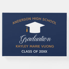 2025 års Anpassningsbar för Navy Blue School Stude Gästböcker