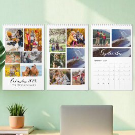 2025 års Anpassningsbar Photo Collage Calendar Kalender