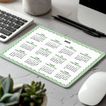 2025 års årskalender Vågigt MINT-GRÖNT Musmatta<br><div class="desc">Lila, svart och vit - en minimal, grundläggande 12-månaders kalender för 2025 med en vit bakgrund, en snyggt mynta grönt vågigt gräns och slimmade svarta accenter. Den här designen erbjuder en modern perfekt för ditt hemkontor, en tankfull men enkel gåva till en medarbetare eller ett funktionellt tillägg till en skolskåp....</div>