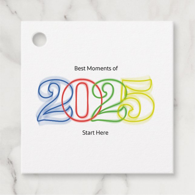 2025 års bästa möte gåvor etiketter (Framsida)
