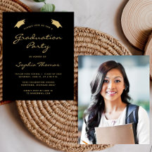 2025 års budget Modern Black Guld Studentfest