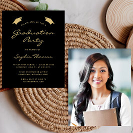 2025 års budget Modern Black Guld Studentfest