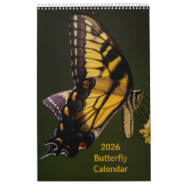 2025 års Butterfly One Page Calendar Kalender
