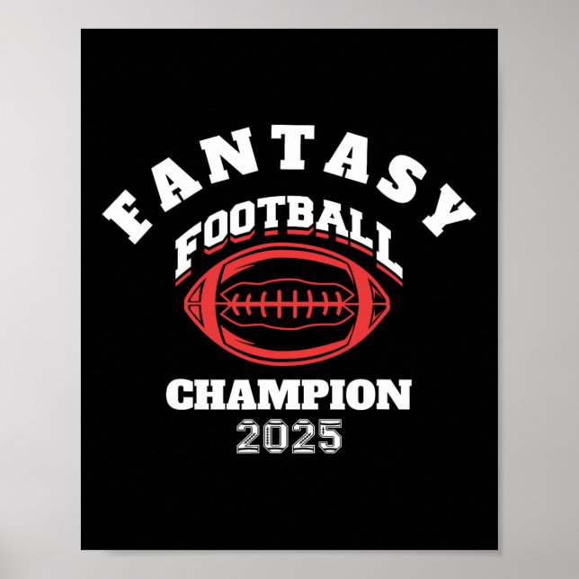 2025 års Champion Fantasy Footb Poster (Framsidan)