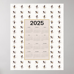 2025 års Fullt för bikalender Poster