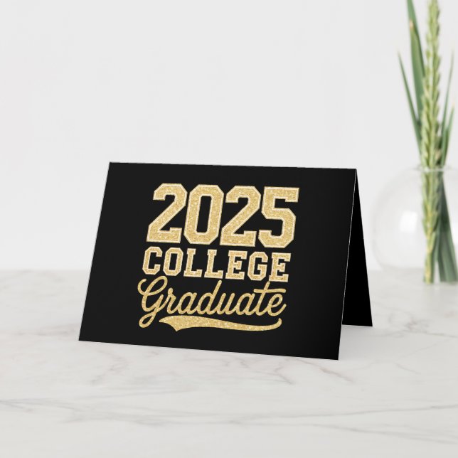 2025 års gymnasieskola i Student Studenten Tack Kort (Framsida)