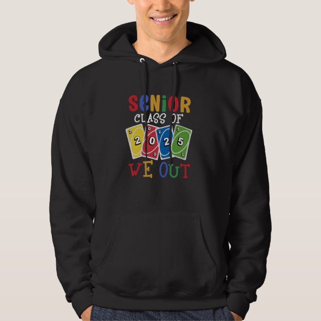2025 års högsta klass Vi ut i Studenten, ingen fun Hoodie (Framsida)