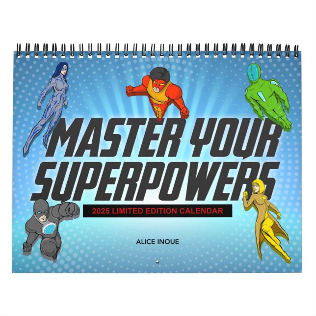 2025 års huvudbok för dina supermakter kalender (Omslag)