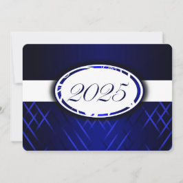 2025 års inbjudningar: blå och vit inbjudningar