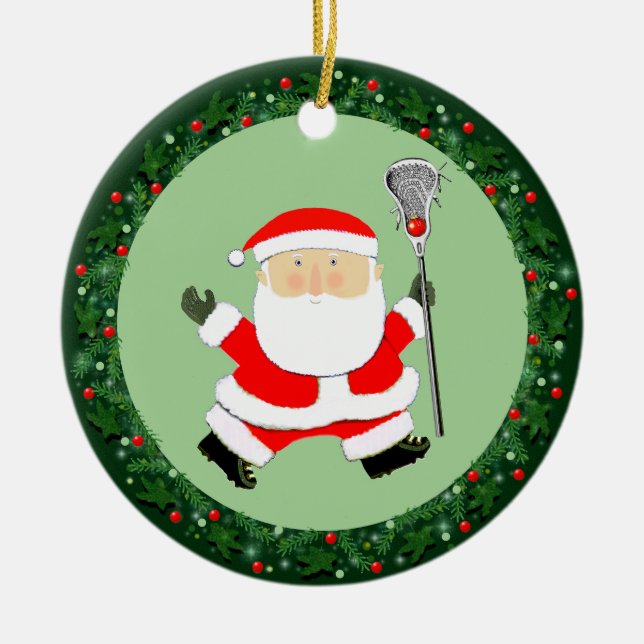 2025 års jultomte julgransprydnad keramik (Framsidan)