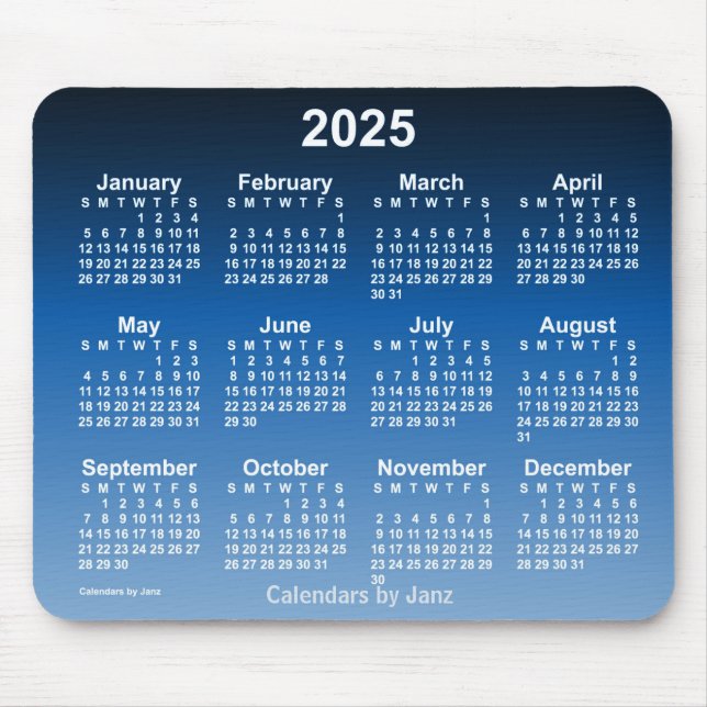 2025 års kalender för det blå nyet av Janz Mouse P Musmatta (Framsidan)