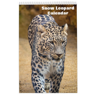 2025 års kalender för leopard i Snö