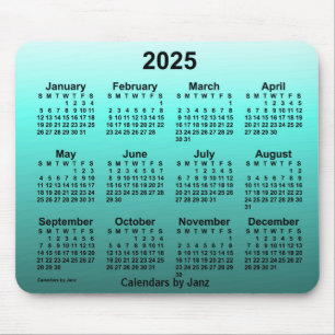 2025 års kalender för matlagning av Janz Mouse Pad Musmatta