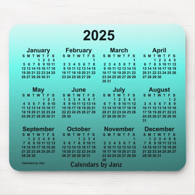 2025 års kalender för matlagning av Janz Mouse Pad Musmatta (Framsidan)