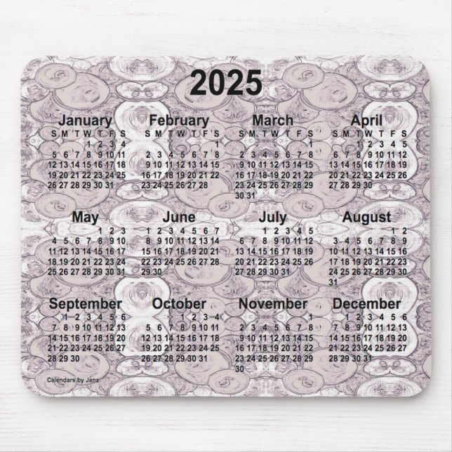2025 års kalender för små bubblor från Janz Musmatta (Framsidan)