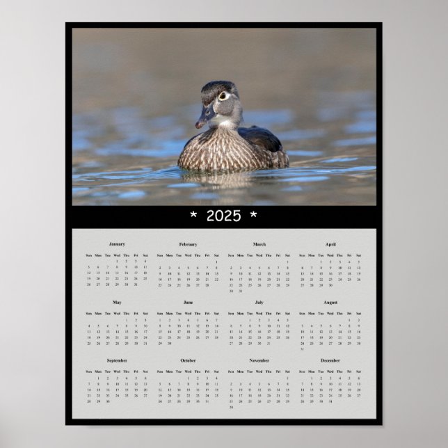 2025 års kalender för träets Anka Poster (Framsidan)