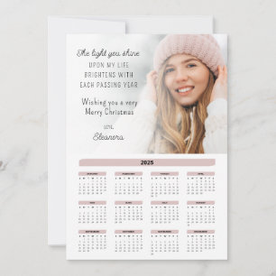 2025 års kalender Foto Motiverande julkort