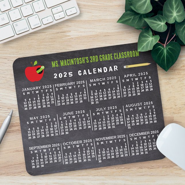 2025 års kalender - Skollärare i Namn Musmatta (Skapare uppladdad)