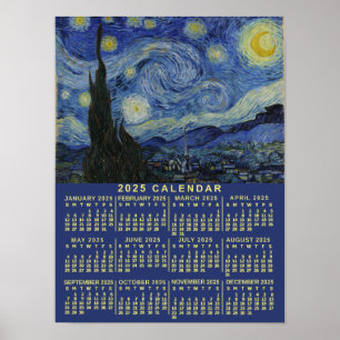 2025 Års Kalender Stjärnklar Natt eller Lägg Till Poster