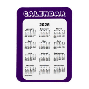 2025 års Lila-kalender från Janz 3x4 Magnet