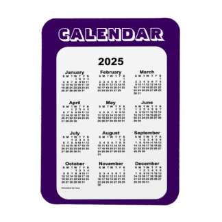 2025 års Lila-kalender från Janz 3x4 Magnet