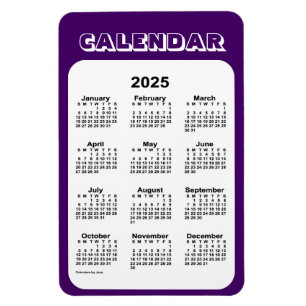 2025 års Lila-kalender från Janz 4 x 6 Magnet