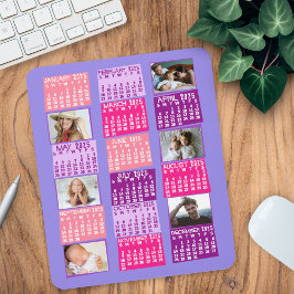 2025 års månadskalender Foto Collage Cute Mod Musmatta
