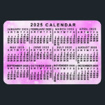 2025 års månadskalender - Rosa - vattenfärgsstjärn Magnet<br><div class="desc">Denna månatliga kalendermagnet för 2025 visar veckodagarna för varje månad i fetstil svart med en rosa bakgrund som har en vattenfärgseffekt och abstraktens stjärnor. Den här söten,  lättläst 2025-designen kommer att hjälpa dig att erövra det nya året och alltid ha det aktuella datumet.</div>