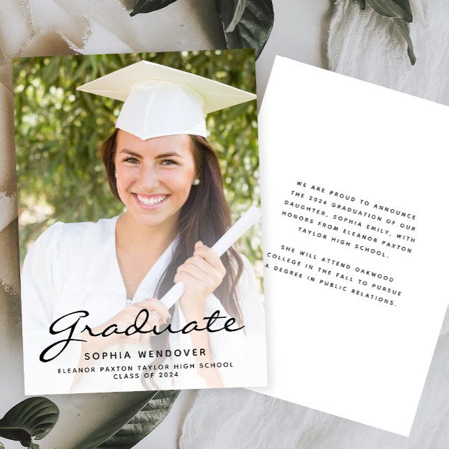 2025 års meddelande om svart fotovit skript inbjudningar (Skapare uppladdad)