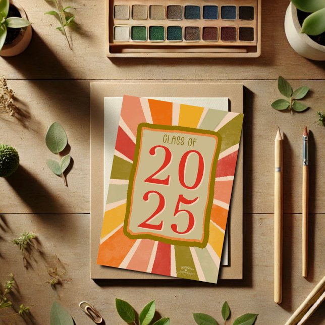 2025 års Modern Grad-kort för Retro-Roligt Kort (Skapare uppladdad)