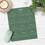 2025 års moderna minimalistiska Grönt-kalender<br><div class="desc">🌟 2025 🌟 2025 Modern enkel pastel Sage Grönt och Vit kalender Mouse Pad med en enkel,  minimalistisk årskalender. Färg är allt anpassade. Kontakta oss på cedarandstring@gmail.com om du behöver hjälp med designen eller matchande produkter.</div>