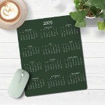 2025 års moderna minimalistiska kalender för Grönt Musmatta<br><div class="desc">🌟 2025 🌟 2025 Modern Simple Forest Grönt and White Calendar Mouse Pad med en enkel,  minimalistisk årskalender. Färg är allt anpassade. Kontakta oss på cedarandstring@gmail.com om du behöver hjälp med designen eller matchande produkter.</div>