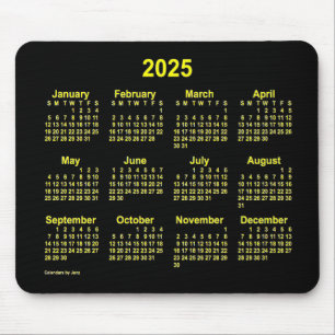 2025 års Neon Gult Calendar från Janz Musmatta