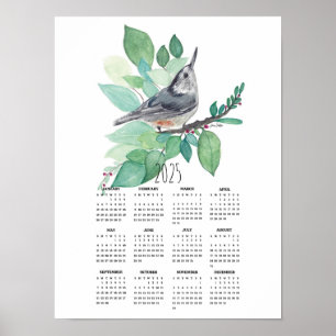 2025 års nuthatch on Gren Poster kalender