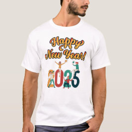 "2025 års nyårsaftfartyg Firande - T Shirt