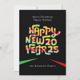 2025 års Personlig för nyårsinbjudningar till jul Julkort