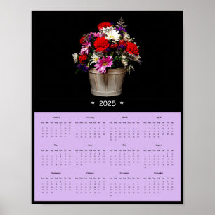 2025 års Poster av Vår blommor väggkalender