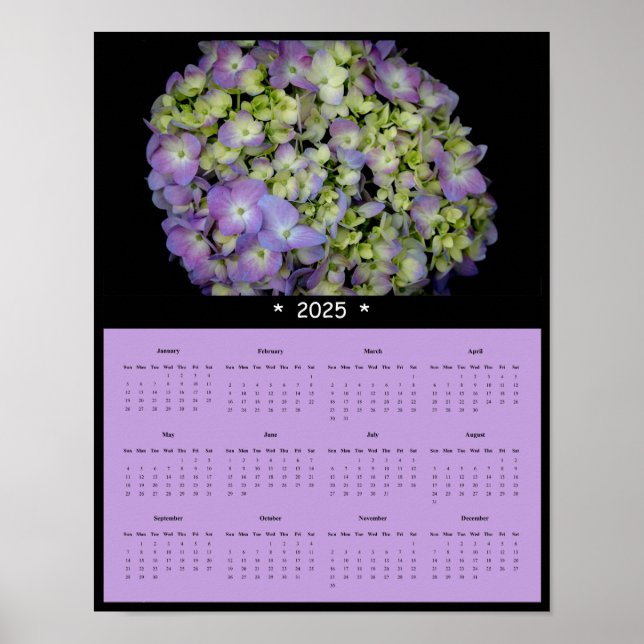 2025 års Poster av Vår blommor väggkalender (Framsidan)