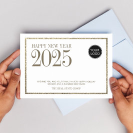 2025 års Professionell Business Logotyp Julkort