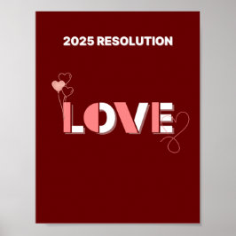 2025 års resolution om Rosa i KÄRLEK, väggkonst