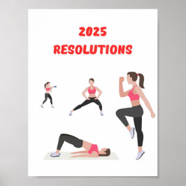 2025 års resolutioner poster