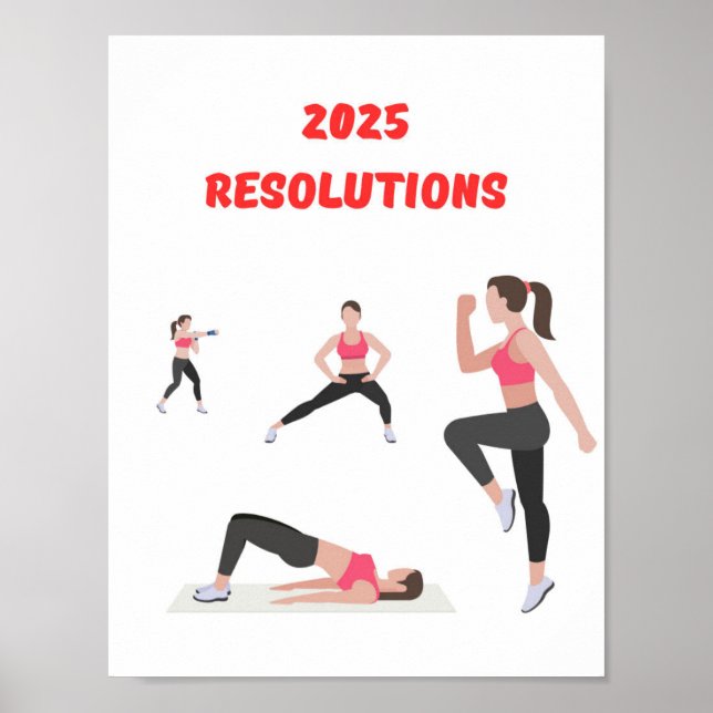 2025 års resolutioner poster (Framsidan)
