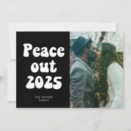 2025 års respro-vintage - nyårfoto Holida Julkort