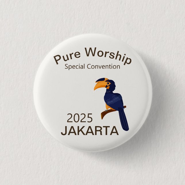 2025 års Speciella JW-konvention Jakarta Indonesie Knapp (Framsida)
