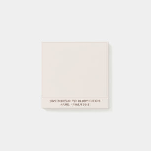 2025 års text Psalm 96:8 JW Post-it Block